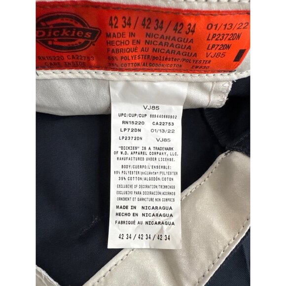 Dickies Mens Navy Cargo Pants Relaxed Fit Durable Workwear size 42 - Picture 5 of 5
